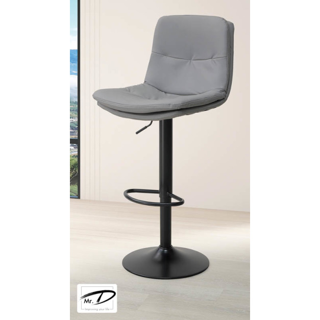 B1007 543-06 賽門升降吧椅 (灰皮) B1007 543-06 賽門升降吧椅 (灰皮)