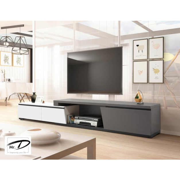 B1305 349-02 傑斯6尺伸縮長櫃(灰/白) B1305 349-02 傑斯6尺伸縮長櫃(灰/白)