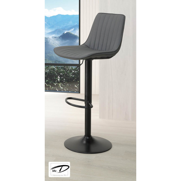 B1017 544-08 雷克升降吧椅 (灰皮) B1017 544-08 雷克升降吧椅 (灰皮)