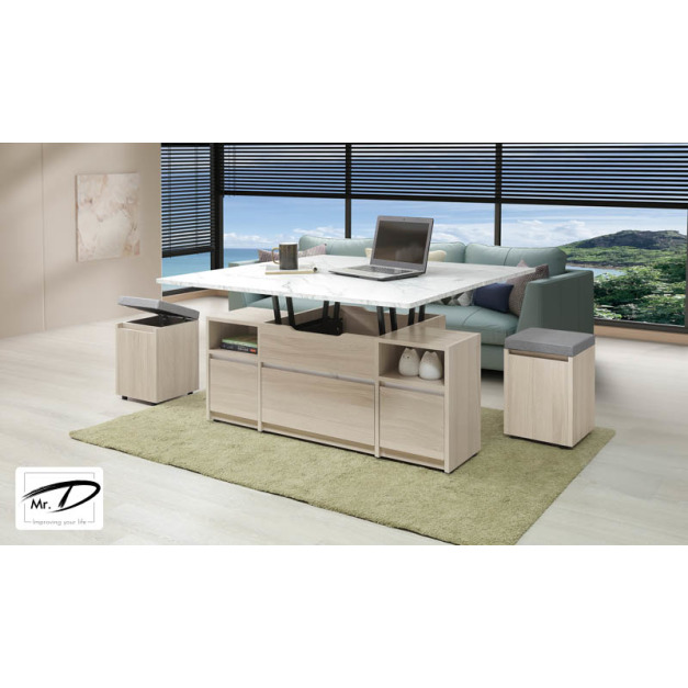 B1226 293-02 萊米克4尺仿石面升降茶几 B1226 293-02 萊米克4尺仿石面升降茶几