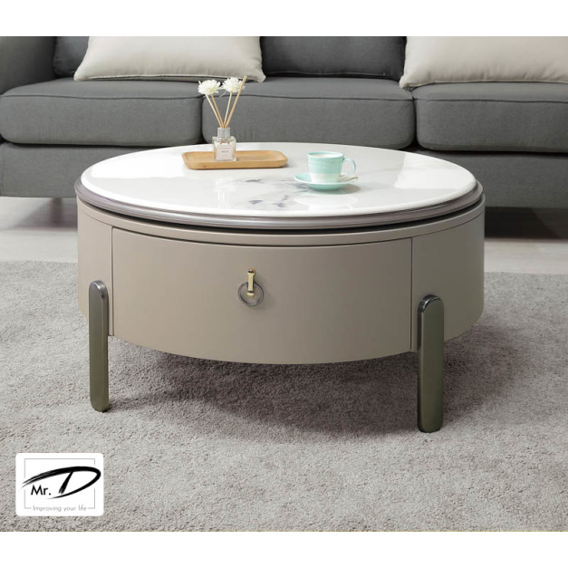 B1097 239-02 法蘭石面旋轉升降茶几 B1097 239-02 法蘭石面旋轉升降茶几