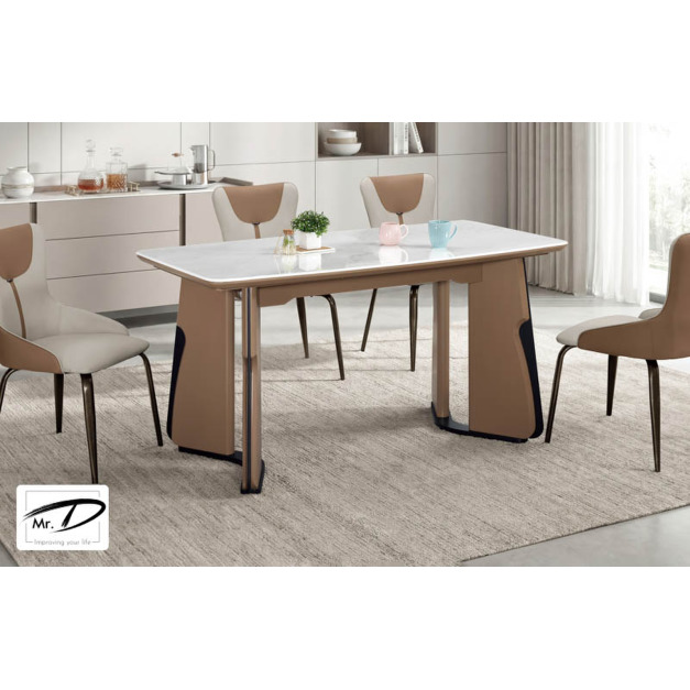 C2176 2936-1 艾珂曼4.6尺餐桌(科技玻)(馬肚) C2176 2936-1 艾珂曼4.6尺餐桌(科技玻)(馬肚)