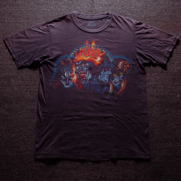 2000年代 Kiss 樂團 世界統治巡迴演唱會 搖滾 古著T恤 TA12