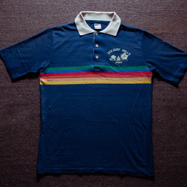 70年代 美國製 Collegiate Pacific 出品 假日山莊員工 50/50 古著企業 Polo衫 TA14
