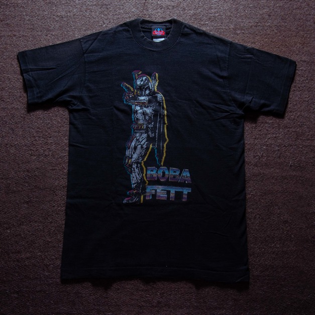 90年代 美國製 Fruits Of The Loom 水果牌 出品 Star Wars 星際大戰 Boba Fett 波巴·費特 電影古著T恤 TA20