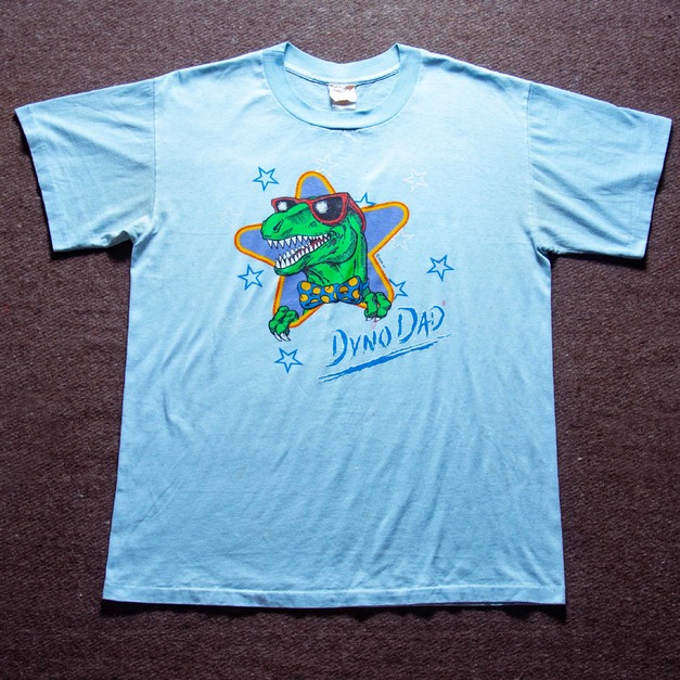 80年代 美國製 1987年 Dyno Dad 50/50 卡通 古著T恤 TA28