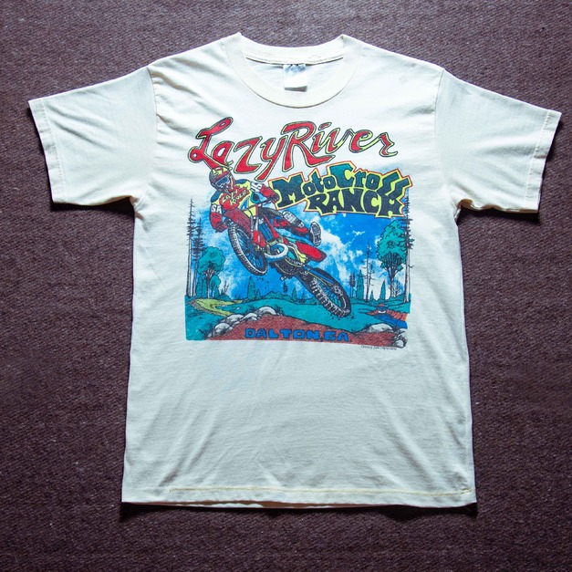 90年代 美國製 Jerzees by Russell 出品 喬治亞州 Dalton Lazy River 越野賽車場 50/50 古著T恤 TA29