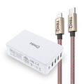 【TEKQ】5孔 63W USB-C/USB PD QC 旅充+TEKQ 蘋果MFi 快充傳輸線 200cm_1 【TEKQ】5孔 63W USB-C/USB PD QC 旅充+TEKQ 蘋果MFi 快充傳輸線 200cm_1