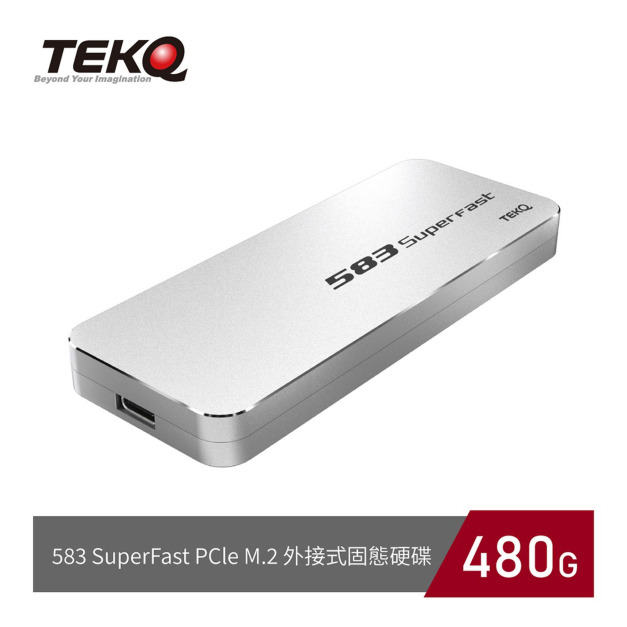 【TEKQ】583SuperFast 480G USB-C M.2 SSD 外接硬碟-銀色 【TEKQ】583SuperFast 480G USB-C M.2 SSD 外接硬碟-銀色