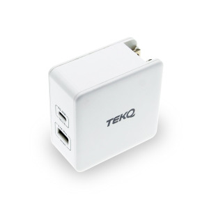 【TEKQ】2孔 57W USB-C/USB PD QC 旅充 附全球電壓轉接插頭 【TEKQ】2孔 57W USB-C/USB PD QC 旅充 附全球電壓轉接插頭