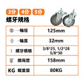 5吋TPR輪|方盤、3分牙、4分牙、5分牙_3 5吋TPR輪|方盤、3分牙、4分牙、5分牙_3
