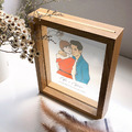 客製人像似顏繪透明相框三件組 客製人像似顏繪透明相框三件組
