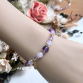 【暮紫花徑】招財溫柔|紫鋰輝紫水晶紫雲母天然水晶手鏈|14KGF黃銅_1 【暮紫花徑】招財溫柔|紫鋰輝紫水晶紫雲母天然水晶手鏈|14KGF黃銅_1