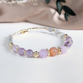 【冬日的小太陽】開運自信|紫水晶橙月光石拉長石天然水晶手鏈|14KGF黃銅 【冬日的小太陽】開運自信|紫水晶橙月光石拉長石天然水晶手鏈|14KGF黃銅