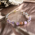 【冬日的小太陽】開運自信|紫水晶橙月光石拉長石天然水晶手鏈|14KGF黃銅_1 【冬日的小太陽】開運自信|紫水晶橙月光石拉長石天然水晶手鏈|14KGF黃銅_1