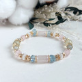 【香榭馬卡龍】開運人緣|粉晶葡萄石海藍寶天然水晶手鏈|14KGF黃銅_5 【香榭馬卡龍】開運人緣|粉晶葡萄石海藍寶天然水晶手鏈|14KGF黃銅_5