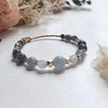 【她的蔚藍海岸】療癒溝通|摩根石海藍寶堇青石天然水晶手鏈|14KGF黃銅 【她的蔚藍海岸】療癒溝通|摩根石海藍寶堇青石天然水晶手鏈|14KGF黃銅