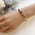 【絮語】開運招財|紫水晶紫幽靈粉晶石榴石天然水晶手鏈|14KGF黃銅_1 【絮語】開運招財|紫水晶紫幽靈粉晶石榴石天然水晶手鏈|14KGF黃銅_1