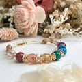 【彩虹花圈】全脈輪提升|太陽石孔雀石紫水晶天然水晶手鏈|14KGF黃銅_5 【彩虹花圈】全脈輪提升|太陽石孔雀石紫水晶天然水晶手鏈|14KGF黃銅_5