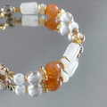【清晨時分】 正能量自信|橙月光石白水晶月光石天然水晶手鏈|14KGF黃銅_3 【清晨時分】 正能量自信|橙月光石白水晶月光石天然水晶手鏈|14KGF黃銅_3