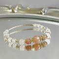 【太陽的微笑】 自信人緣|橙月光石白水晶月光石天然水晶手鏈|14KGF黃銅_5 【太陽的微笑】 自信人緣|橙月光石白水晶月光石天然水晶手鏈|14KGF黃銅_5