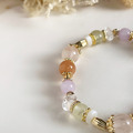 【綠川水岸的午後】 開運正能量|葡萄石橙月光石天然水晶手鏈|14KGF黃銅_3 【綠川水岸的午後】 開運正能量|葡萄石橙月光石天然水晶手鏈|14KGF黃銅_3