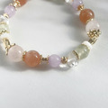 【綠川水岸的午後】 開運正能量|葡萄石橙月光石天然水晶手鏈|14KGF黃銅_2 【綠川水岸的午後】 開運正能量|葡萄石橙月光石天然水晶手鏈|14KGF黃銅_2