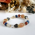 【勝利之歌】 開運正向|橙月光石榴石青金石天然水晶手鏈|14KGF黃銅 【勝利之歌】 開運正向|橙月光石榴石青金石天然水晶手鏈|14KGF黃銅