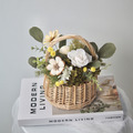 小提籃-清新白|永生盆花 小提籃-清新白|永生盆花