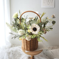 野餐風格永生花提籃 (L)|永生盆花_4 野餐風格永生花提籃 (L)|永生盆花_4