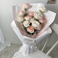 珠光粉玫瑰花束|鮮花花束_4 珠光粉玫瑰花束|鮮花花束_4