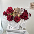 小熊玫瑰抱抱桶|鮮花桌花_2 小熊玫瑰抱抱桶|鮮花桌花_2
