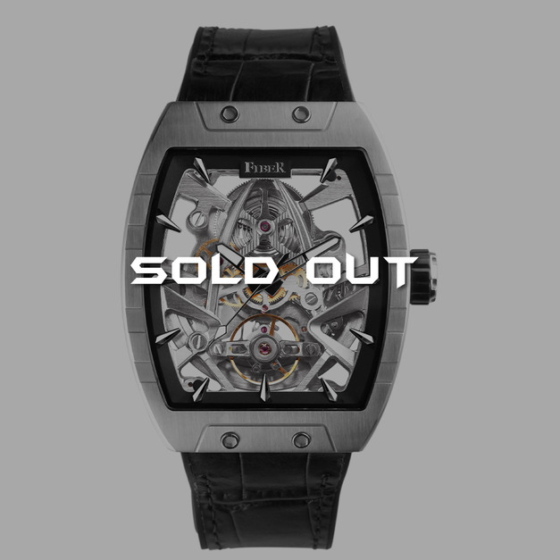 Sold out-FIBER|8018.時空之刃|限量機械鏤空錶-銀黑 Sold out-FIBER|8018.時空之刃|限量機械鏤空錶-銀黑
