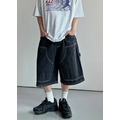 第一道車線牛仔畫家短褲 /二色_18 第一道車線牛仔畫家短褲 /二色_18