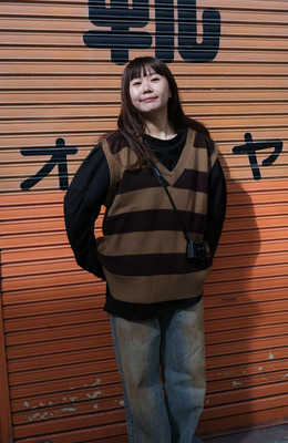 大V領條紋毛背心 /三色 大V領條紋毛背心 /三色