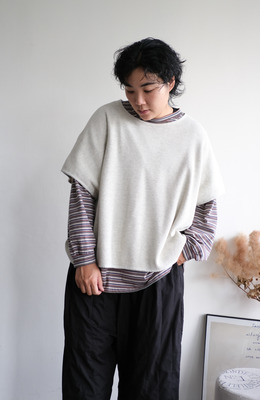 一大塊鬆餅格背心 /二色 一大塊鬆餅格背心 /二色