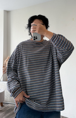 忽然慵懶一天條紋TEE /三色 忽然慵懶一天條紋TEE /三色