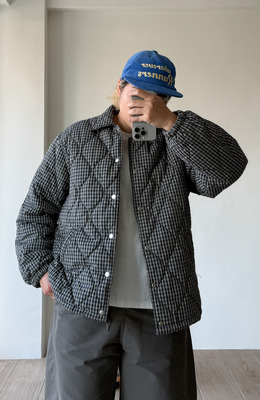 衍縫葫蘆鋪棉格子衫 /二色 衍縫葫蘆鋪棉格子衫 /二色