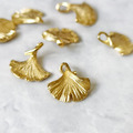 24k銅包金保色銀杏吊墜 小清新掛墜diy飾品配件 手串吊飾耳墜_8 24k銅包金保色銀杏吊墜 小清新掛墜diy飾品配件 手串吊飾耳墜_8