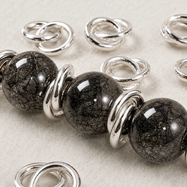 交錯雙環隔片 簡約隔片 隔片 14k 亮銀 隔片11.5mm 1入 交錯雙環隔片 簡約隔片 隔片 14k 亮銀 隔片11.5mm 1入