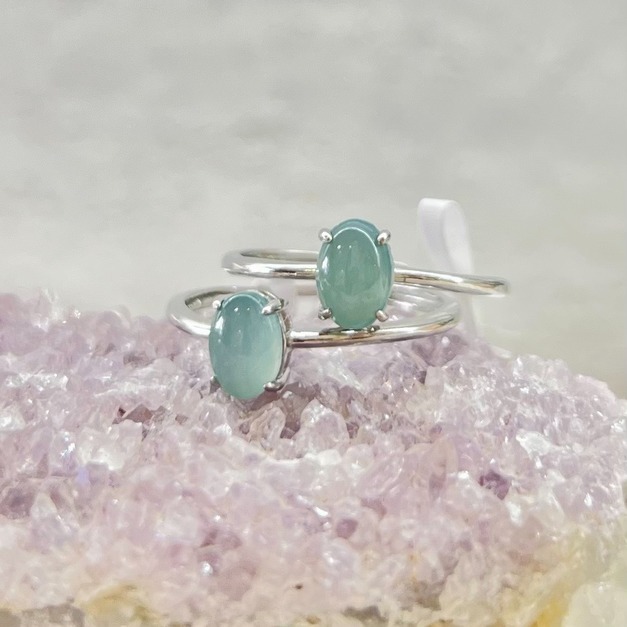 翡翠鑲嵌戒指 純銀 戒圍可調整 天然翡翠 翡翠鑲嵌戒指 純銀 戒圍可調整 天然翡翠