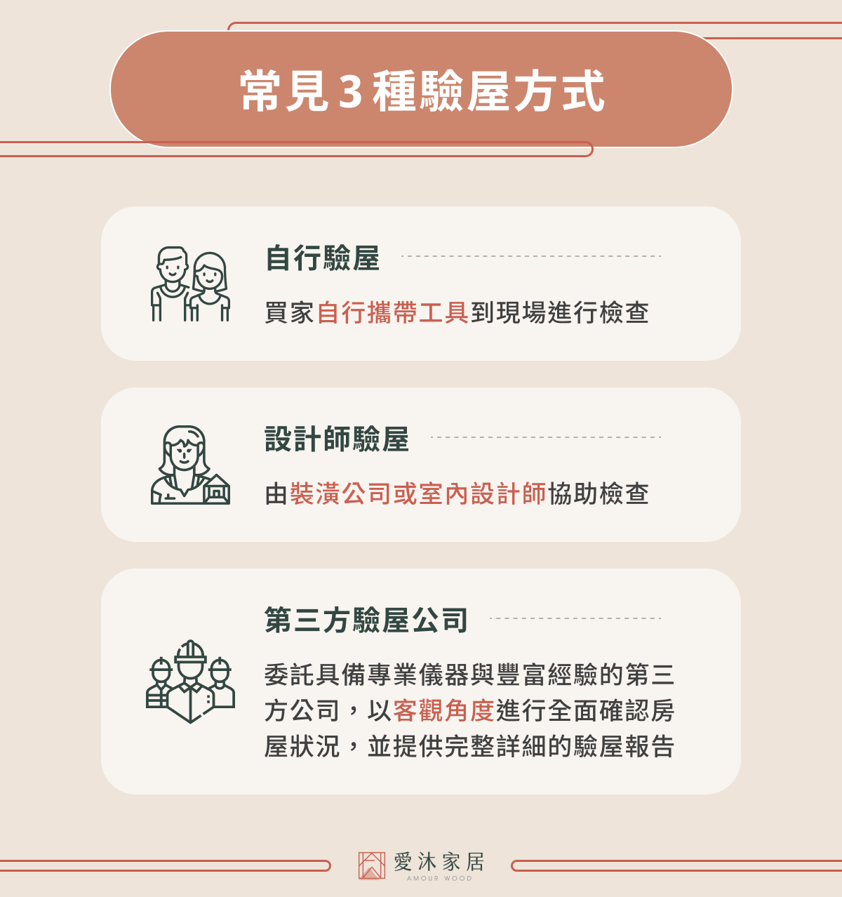 常見 3 種驗屋方式