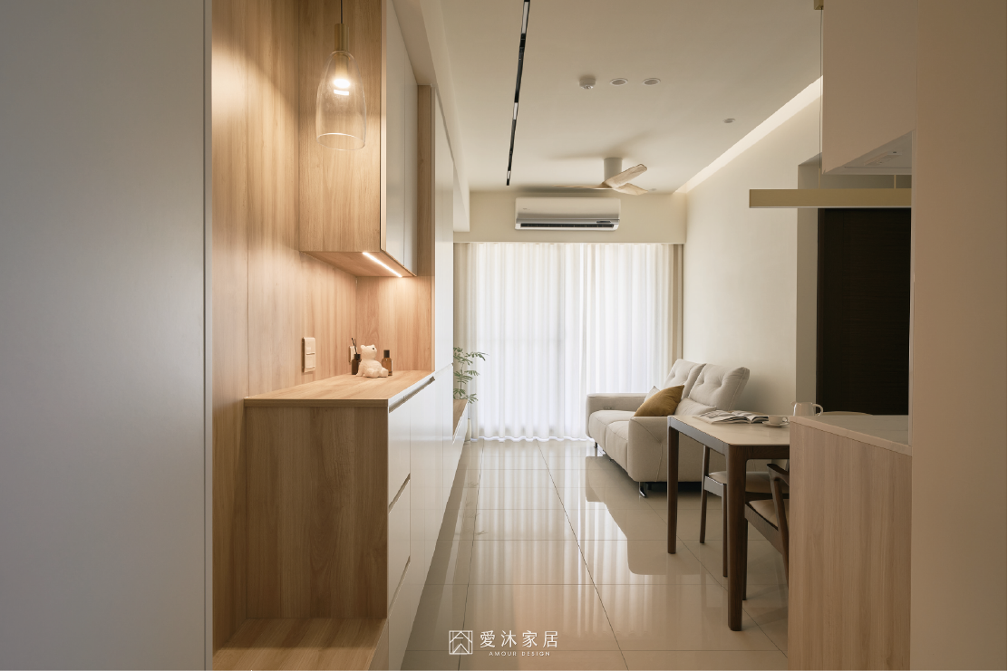 小宅玄關+電視牆設計-1