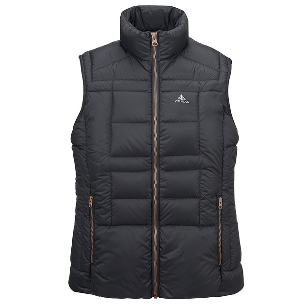 (女)【歐都納ATUNAS】HEAT CORE蓄熱羽絨背心-黑色/灰粉 A1VE2506 (女)【歐都納ATUNAS】HEAT CORE蓄熱羽絨背心-黑色/灰粉 A1VE2506