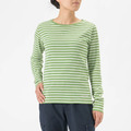 (女)【mont-bell】Wickron Striped 長袖上衣-葉綠/白 1114544LGIV_2 (女)【mont-bell】Wickron Striped 長袖上衣-葉綠/白 1114544LGIV_2