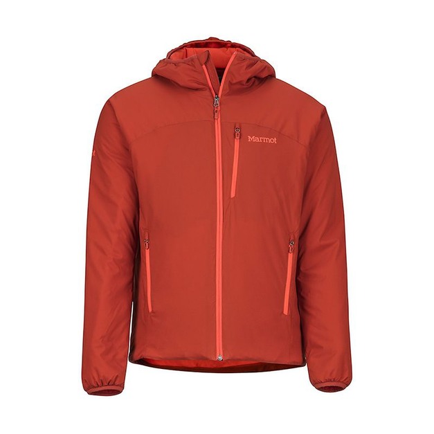 過季出清 (男)【Marmot】Novus Hoody 高保暖中厚款連帽化纖連帽外套-黑/暗銹 81240