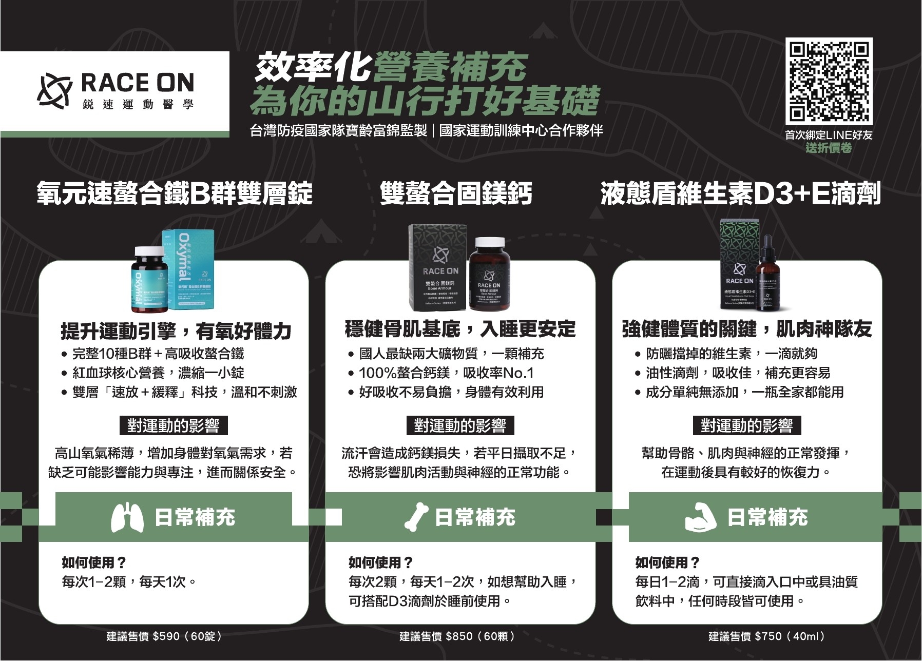 Race On銳速 氧元速螯合鐵B群雙層錠 高吸收率 造氧保護 10種維生素B群 平日保養 奶蛋蔬食可 60錠/盒  BFFG8302060BB00