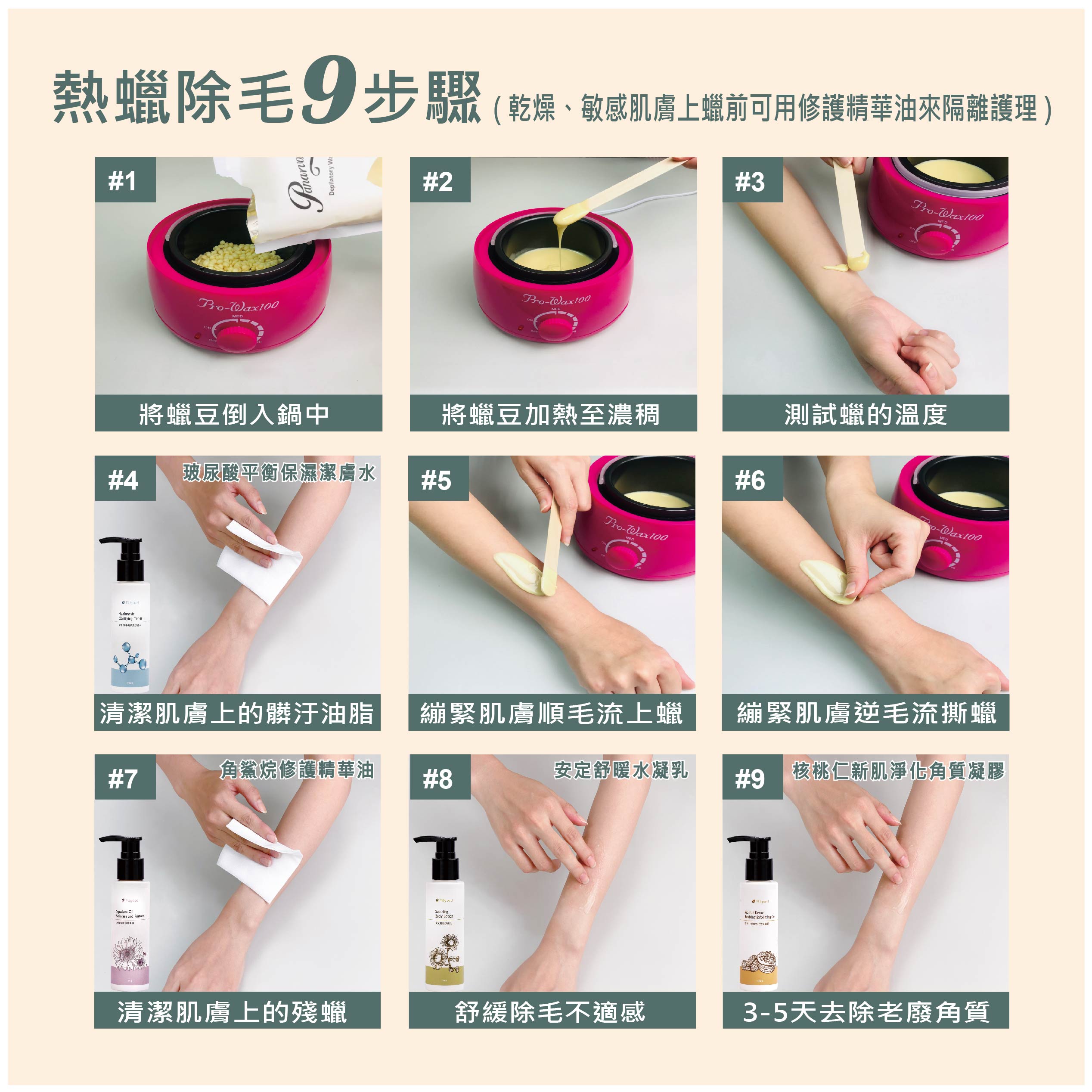 FUgood膚之呵護 熱蠟除毛操作步驟