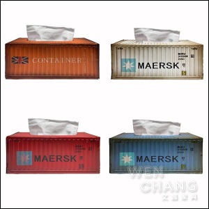 LOFT 復古 貨櫃 造型 面紙盒 剩藍色 Z066 LOFT 復古 貨櫃 造型 面紙盒 剩藍色 Z066