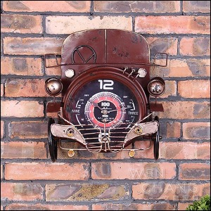 美式工業風 老爺車造型時鐘 壁鐘 Z090 美式工業風 老爺車造型時鐘 壁鐘 Z090